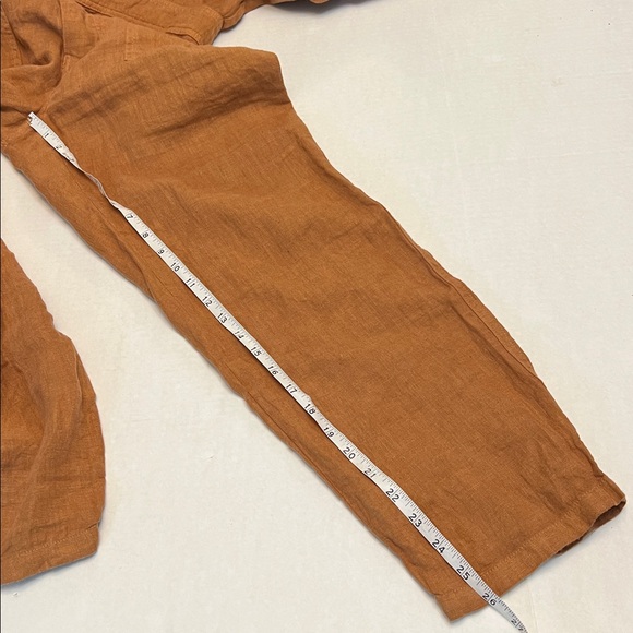MATE THE LABEL LINEN SEDONA TAN LONG SLEEVE BUTTON UP JUMPSUIT SIZE SMALL - Picture 16 of 16